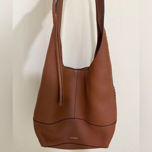 Rebecca Minkoff brown leather handbag.